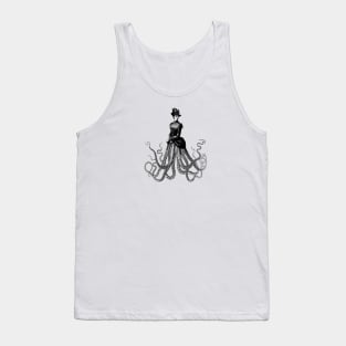 Victorian Gothic Octopus Woman | Victorian Octopus Lady | Hybrid Creatures | Tank Top